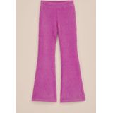 WE Fashion Meisjes velvet flared legging van ribstof