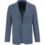Van Gils - Slim Fit Blazer - Donkerblauw - Italiaanse Kwaliteit - Katoen