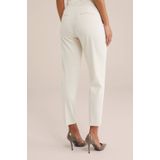 WE Fashion - Tapered Fit Chino - Ecru - Dames
