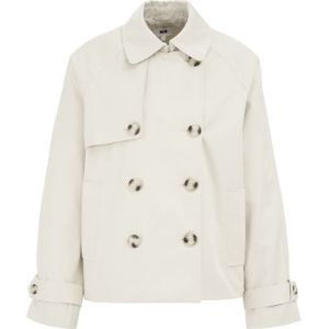 WE Fashion Trenchcoat voor Dames - Katoenmix in Middellange Stijl