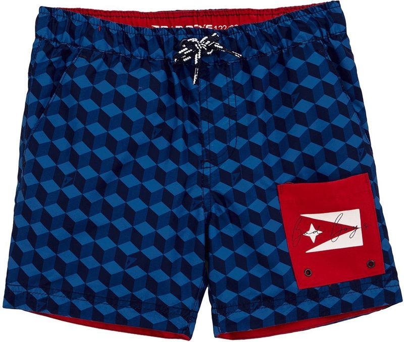 WE Fashion - Joongens Zwembroek - Blauw - Regular Fit - Elastische Taille