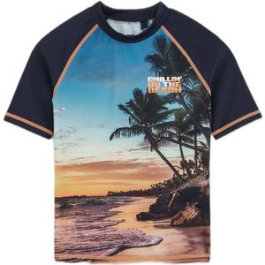 WE Fashion UV-bescherming  blauw / donkerblauw / donkergroen / oranje