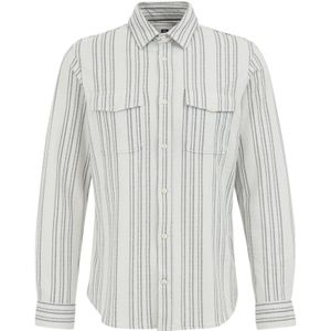 WE - Fundamentals - Casual Overhemd - Ecru - Regular Fit - Flanel