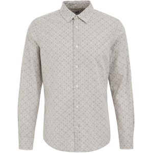 Overhemd - Feestelijke Print - Katoen - Slim Fit - Medium Stretch