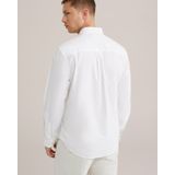 WE Fashion - Heren Poplin Overhemd - Relaxed Fit - Wit - Katoen
