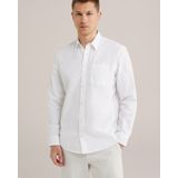 WE Fashion - Heren Poplin Overhemd - Relaxed Fit - Wit - Katoen