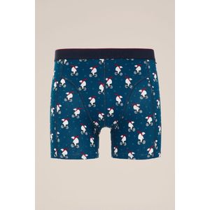 WE Fashion - Boxershort - Blauw - Kerst Print