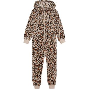 WE Fashion fleece onesie zand/zwart