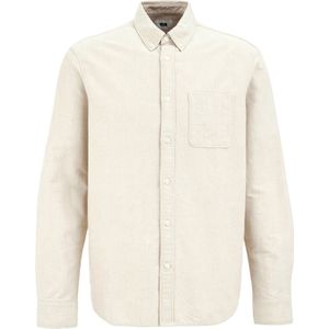 Fundamentals - Heren Oxford Overhemd - Relaxed Fit - Beige - Katoen