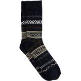 Sokken - Katoenmix - All-over Dessin - Fijngeribd Boord