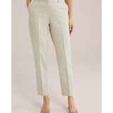 WE Fashion - Dames Pantalon - Zand - Polyester - Tapered Pasvorm