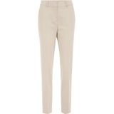 WE Fashion - Dames Pantalon - Zand - Polyester - Tapered Pasvorm