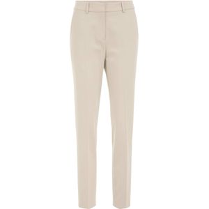 WE Fashion - Dames Pantalon - Zand - Polyester - Tapered Pasvorm