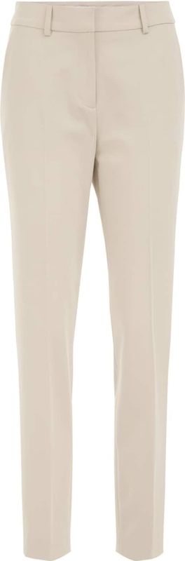 WE Fashion - Dames Pantalon - Zand - Polyester - Tapered Pasvorm