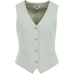 WE Fashion - Dames getailleerde gilet - Mintgroen -  Maat: 44