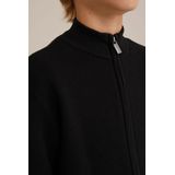 WE Fashion - Vest - Blauw - 100% Katoen - Ritssluiting