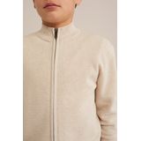 Gebreid Vest - Effen - Cardigan - Lange Mouw - Opstaande Kraag