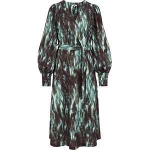 WE Fashion - Dames Jurk - Mosgroen - Regular Fit