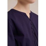 WE Fashion Jurk  nachtblauw / lichtblauw / wit