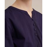 WE Fashion Jurk  nachtblauw / lichtblauw / wit