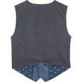 WE Fashion - Jongens Slim Fit Gilet - Blauw - Structuur