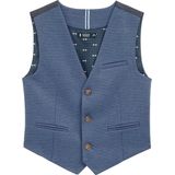 WE Fashion - Jongens Slim Fit Gilet - Blauw - Structuur