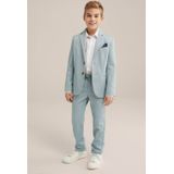 WE Fashion - Jongens Regular Fit Pantalon - Lichtgroen - Jersey Kwaliteit
