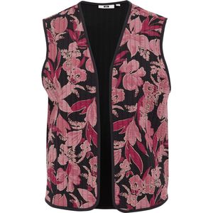 WE Fashion - Dames gilet met dessin - Regular fit - Koraalroze -  Maat: M