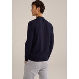 WE Fashion - Slim Fit Trui - Donkerblauw - Katoen