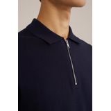 WE Fashion - Slim Fit Trui - Donkerblauw - Katoen