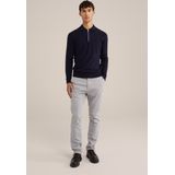 WE Fashion - Slim Fit Trui - Donkerblauw - Katoen