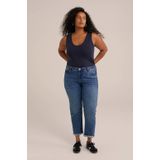 WE Fashion - Curve - Singlet - Donkerblauw - Katoen