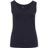 WE Fashion - Curve - Singlet - Donkerblauw - Katoen