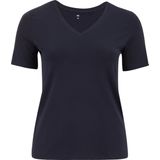 WE Fashion Dames T-shirt met V-hals - Curve