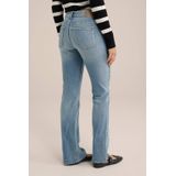 Blue Ridge - Dames Mid rise bootcut jeans met superstretch - Mid waist - Blauw - Katoen - Maat: 27/30
