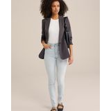 Blue Ridge - Dames skinny fit jeans met stretch - High waist - Lichtblauw - Katoen - Maat: 27/30