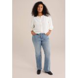 WE Fashion - Curve - Jeans - Light Blue Denim - Straight Leg