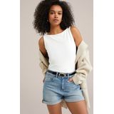 WE Fashion - Dames Short - Denim - Medium Blauw - Slim Fit