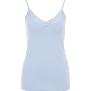 WE Fashion - Singlet - Lichtblauw - Katoen met Elastaan