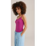 WE Fashion - Top - Pink - Mouwloos - Slanke Pasvorm