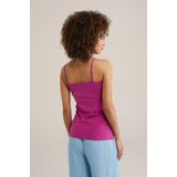 WE Fashion - Top - Pink - Mouwloos - Slanke Pasvorm
