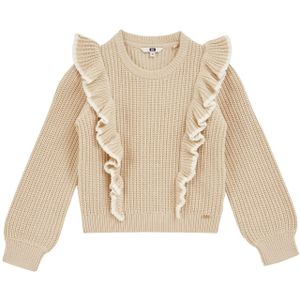 WE Fashion Meisjes gebreide trui met ruches