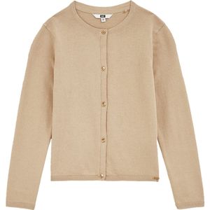 WE Fashion - Meisjes Gebreid Vest - Beige - Regular Fit - Katoen