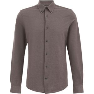 Fundamentals - Slim Fit Overhemd - Kaneelbruin - Katoen