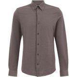Fundamentals - Slim Fit Overhemd - Kaneelbruin - Katoen