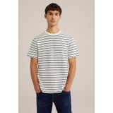 WE Fashion Shirt  grijs / offwhite