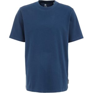 Blue Ridge - Heren Heavyweight relaxed fit T-shirt - Relaxed Fit - Donkerblauw - Katoen - Maat: S