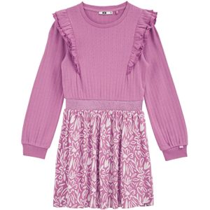 WE Fashion Jurk  lila / wit