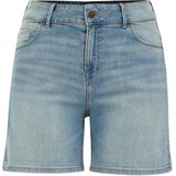 WE Fashion Curve slim regular waist denim short medium blue denim
