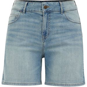 WE Fashion Curve slim regular waist denim short medium blue denim